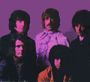 Deep Purple, 1968 (l to r):
Top: Simper, Lord, Blackmore; Bottom: Evans, Paice.