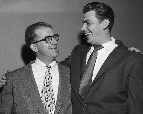 Orville Campbell, left, with Andy Griffith.